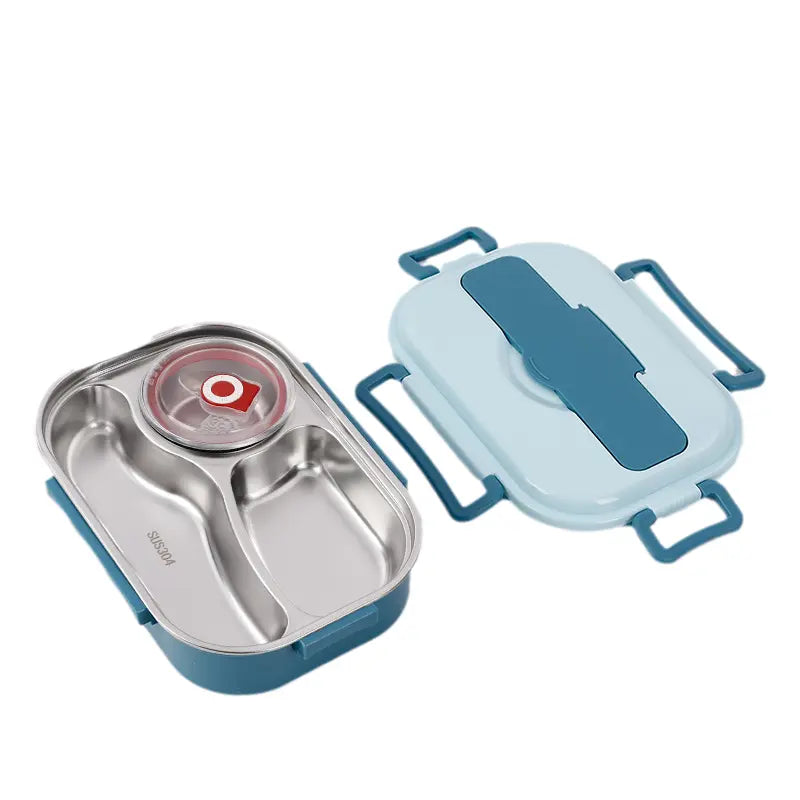Insulated Stainless Steel Lunch Box with Snap-Lock Gasket and Removable Tray Avento Goods