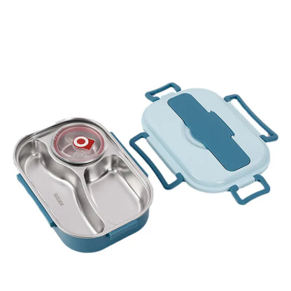 Insulated Stainless Steel Lunch Box with Snap-Lock Gasket and Removable Tray Avento Goods