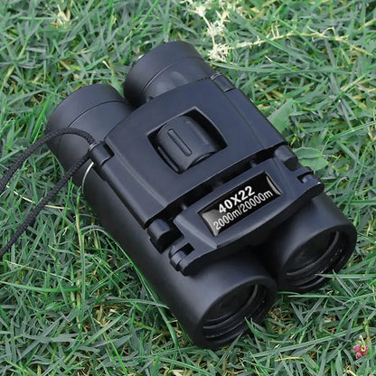40x Binoculars with 2000m Viewing Range and Foldable Compact Design, Neck Strap Included