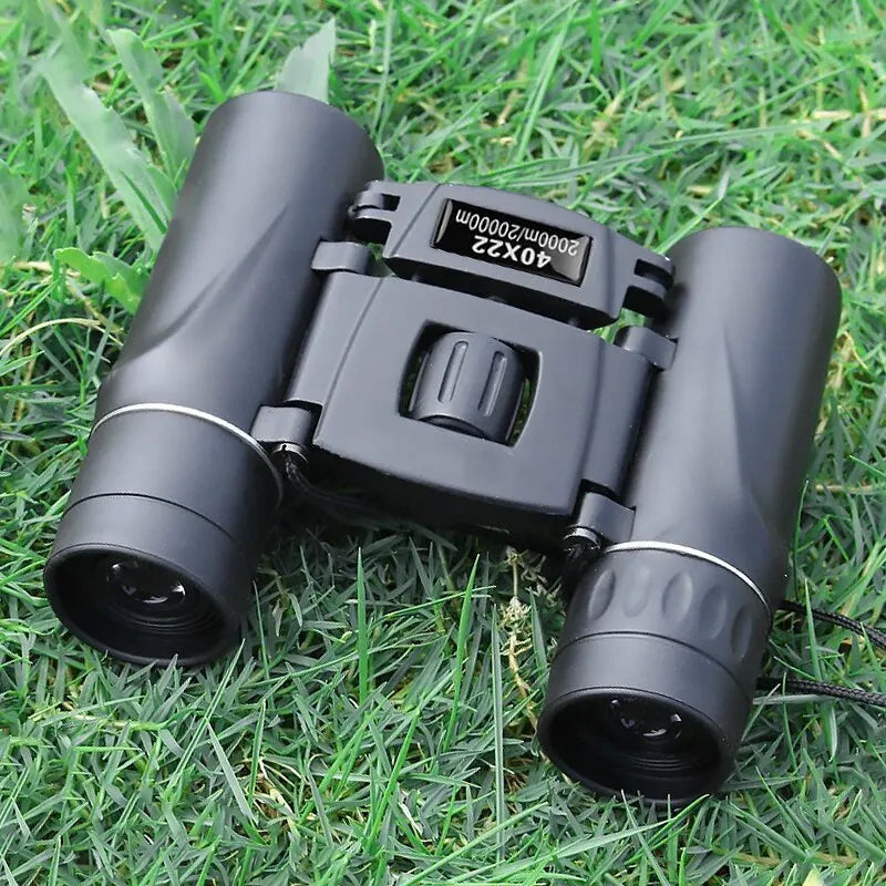 40x Binoculars with 2000m Viewing Range and Foldable Compact Design, Neck Strap Included