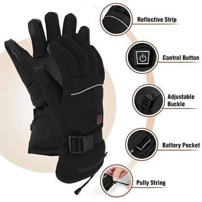 Rechargeable Heated Gloves with Three Heat Levels and Water Resistant, 8-Hour Battery Avento Goods