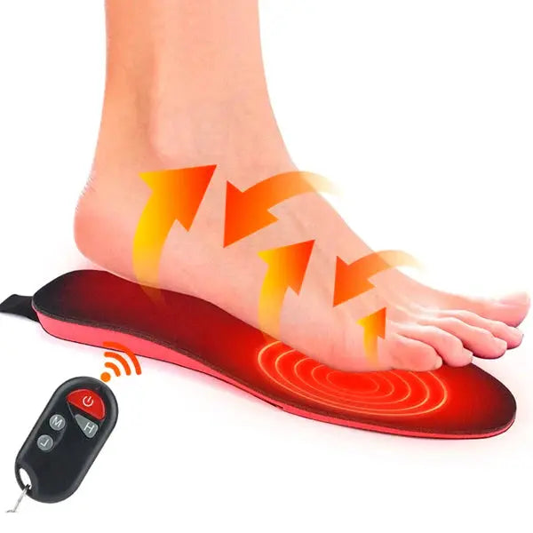 Rechargeable Heated Insoles with Remote and 3 Temperature Settings, Thin Breathable Fit Avento Goods
