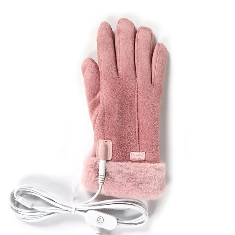 Heated Gloves with 5000mAh Power Bank and Touchscreen Index, Windproof One-Size for Women Avento Goods