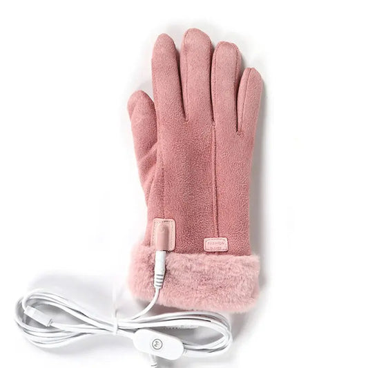 Heated Gloves with 5000mAh Power Bank and Touchscreen Index, Windproof One-Size for Women Avento Goods