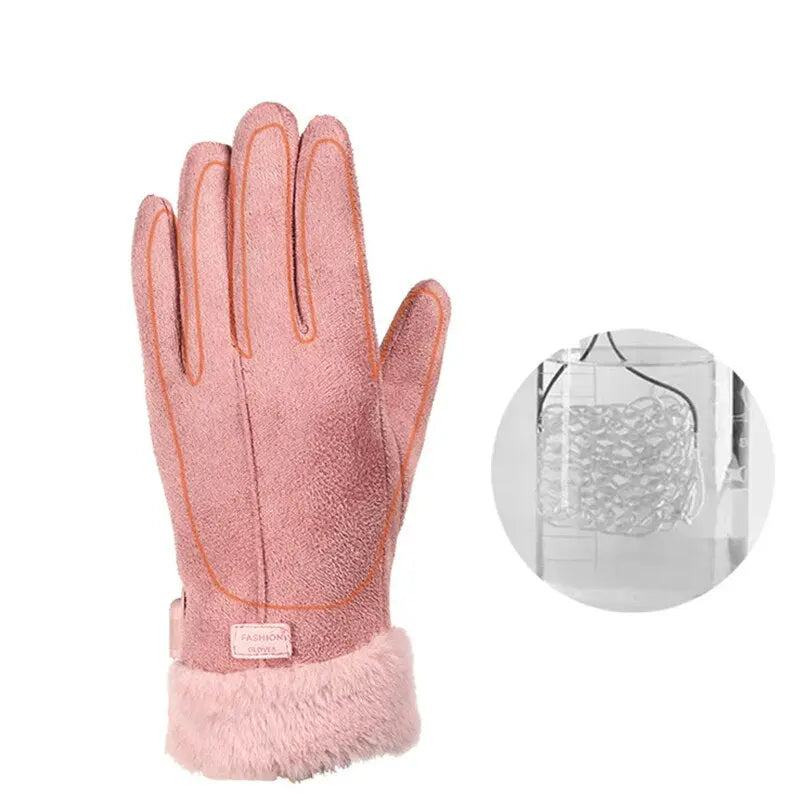 Heated Gloves with 5000mAh Power Bank and Touchscreen Index, Windproof One-Size for Women Avento Goods