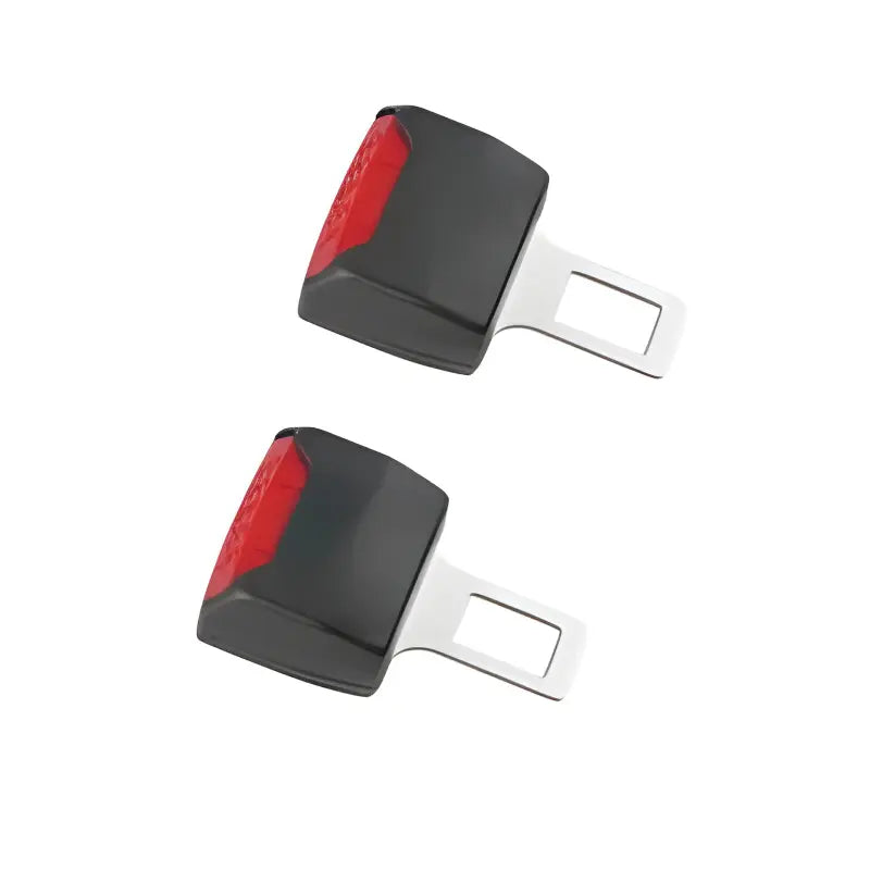 Seat Belt Extender with Reinforced Metal Insert and Durable Polymer Housing, 2-Pack Black Avento Goods