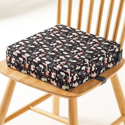 Travel Booster Seat with Adjustable Height and Foldable Design, Removable Washable Cushion