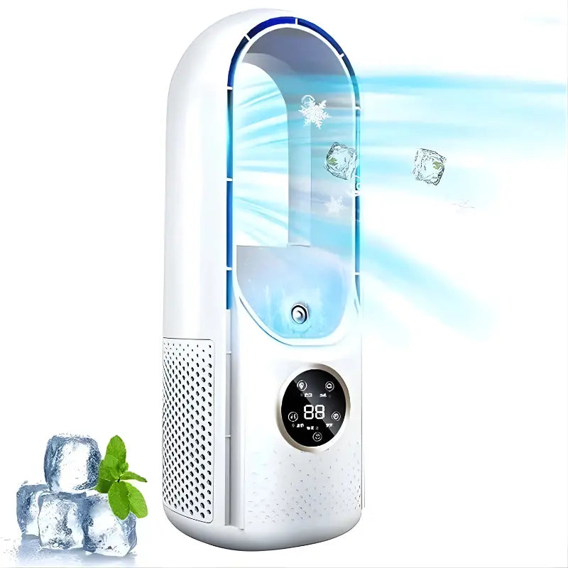 Portable Air Conditioner with Bladeless Design and Quiet Operation, Compact Desktop Cooler Avento Goods