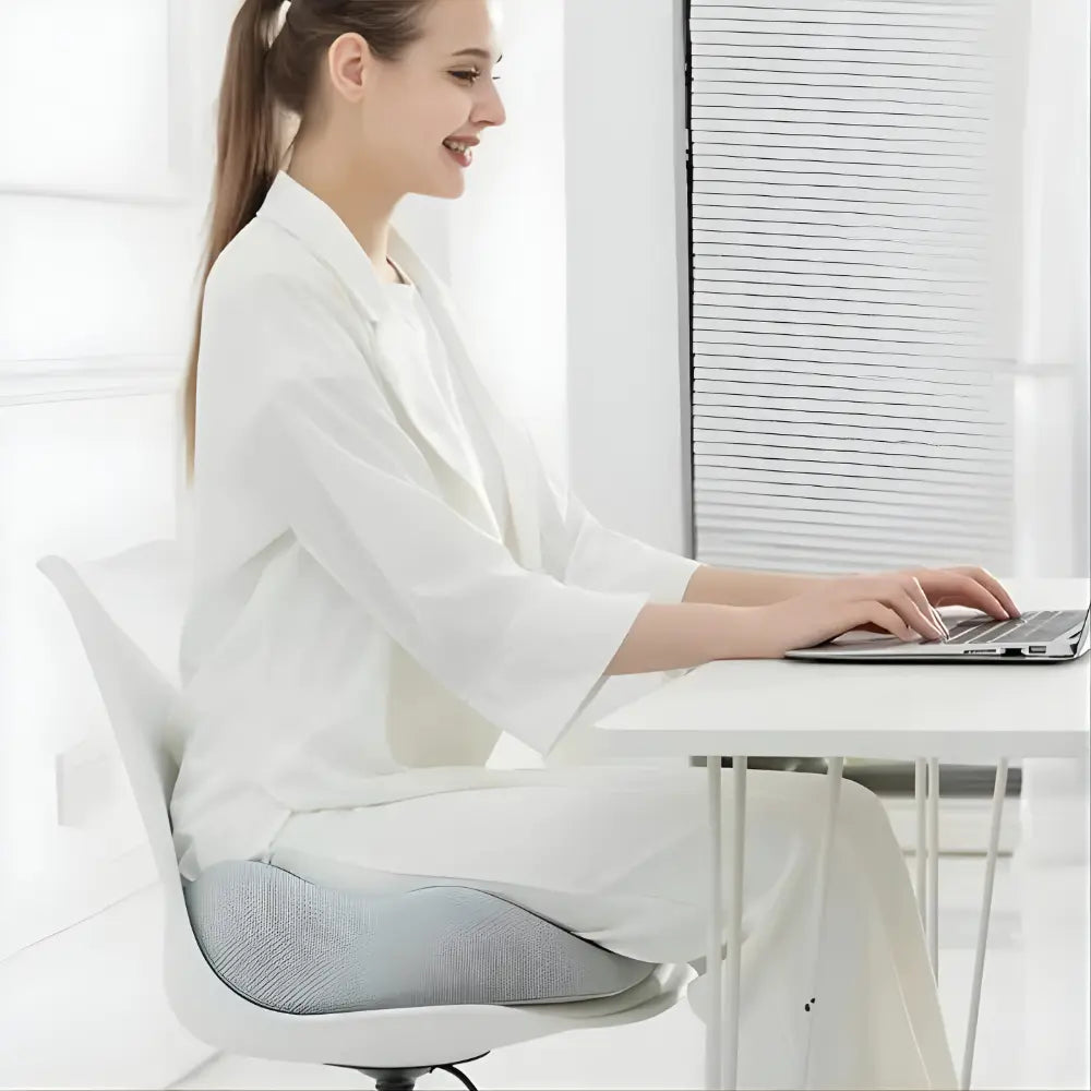 Memory Foam Seat Cushion with Adjustable Foam Inserts and Central Cutout, Non-Slip Base Avento Goods