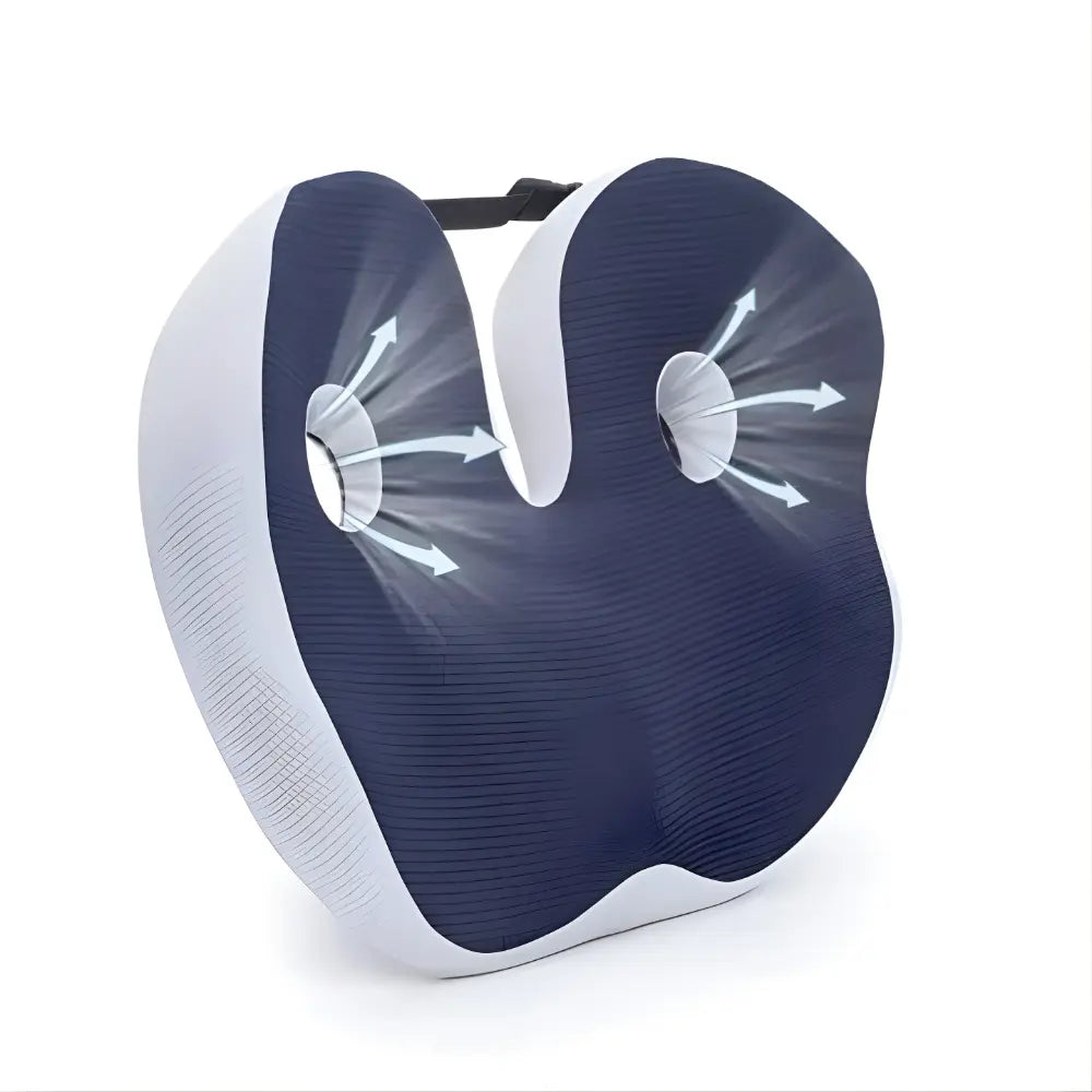 Memory Foam Seat Cushion with Adjustable Foam Inserts and Central Cutout, Non-Slip Base Avento Goods