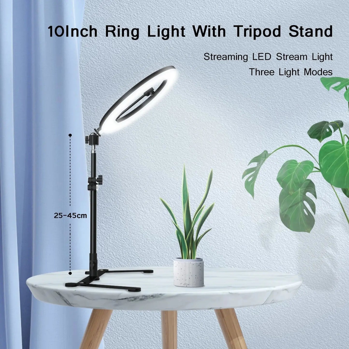 LED Ring Light with Phone Holder and Tripod Stand, USB Powered, 360° Rotation Avento Goods