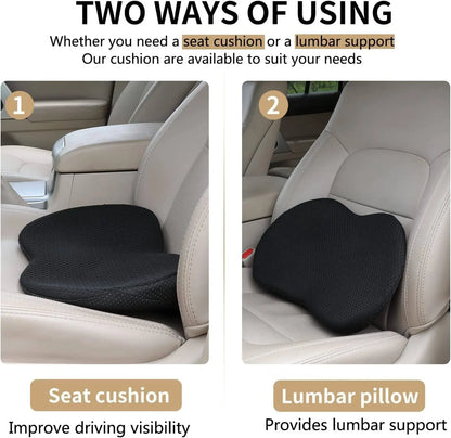 Car Seat Booster Cushion with Memory Foam and Removable Breathable Cover, Non-Slip Base Avento Goods