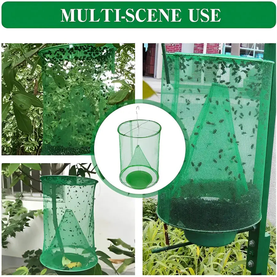 Reusable Fly Trap with Odorless Bait and Expandable Capture Chamber, Foldable Avento Goods