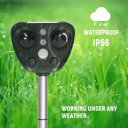 Bird Repeller with Ultrasonic Pulses and Solar Charging, USB Backup, 30ft Range Avento Goods