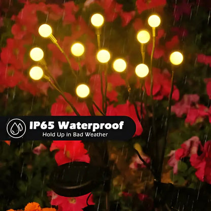 Solar Garden Lights with Flexible Swaying Stakes and Warm White LED, 27.5-Inch Height Avento Goods