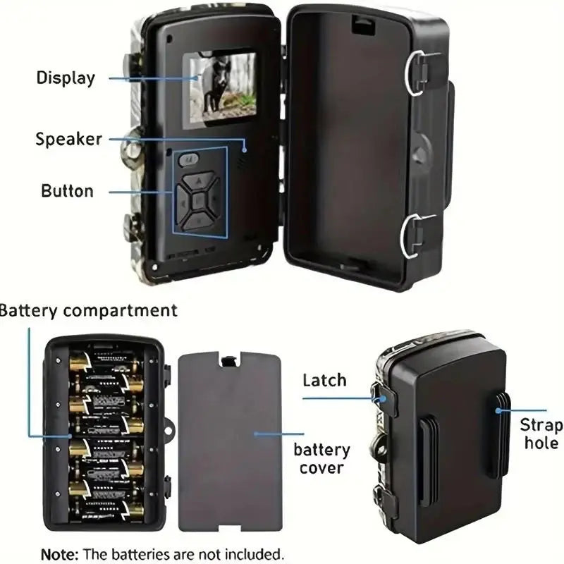 Trail Camera with No Glow Infrared and 1080P HD Video, 16MP Photos Avento Goods