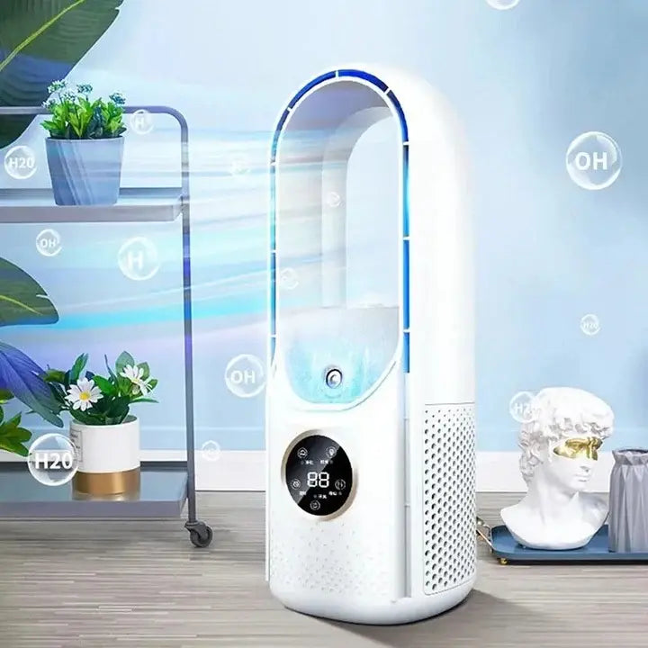 Portable Air Conditioner with Bladeless Design and Quiet Operation, Compact Desktop Cooler Avento Goods