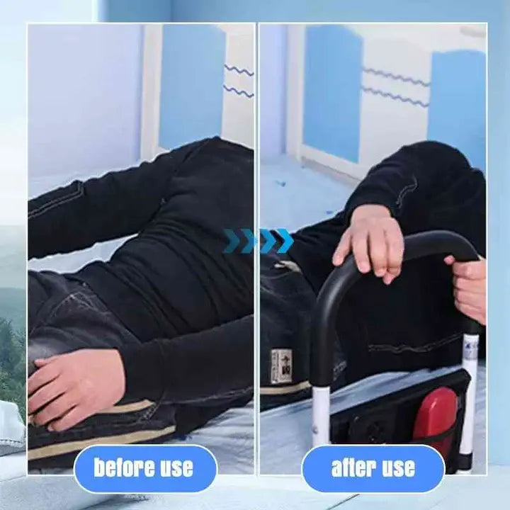 Bed Assist Rail with Foam-Padded Grip and Adjustable Anchor Straps, Tool-Free Setup Avento Goods