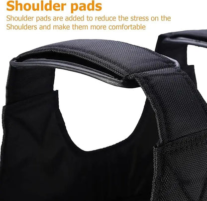 Adjustable Weighted Vest with Removable Pouches and Secure Fit, 110 lb Capacity Avento Goods