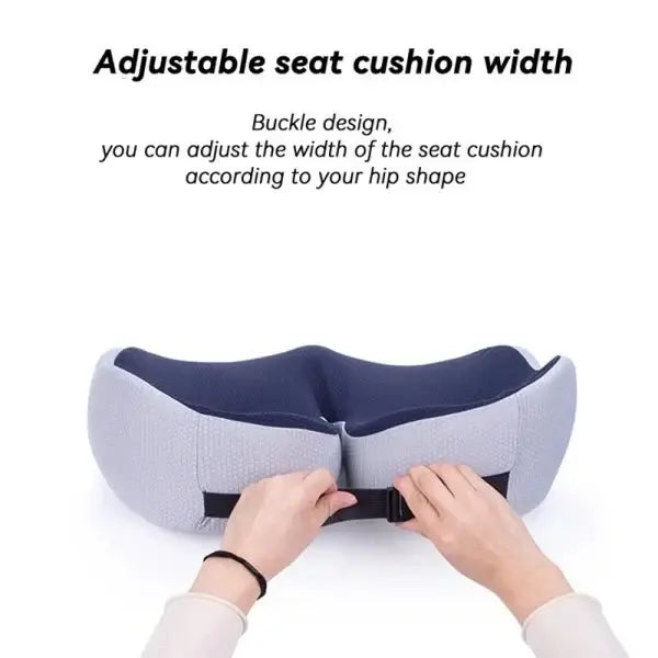 Memory Foam Seat Cushion with Adjustable Foam Inserts and Central Cutout, Non-Slip Base Avento Goods