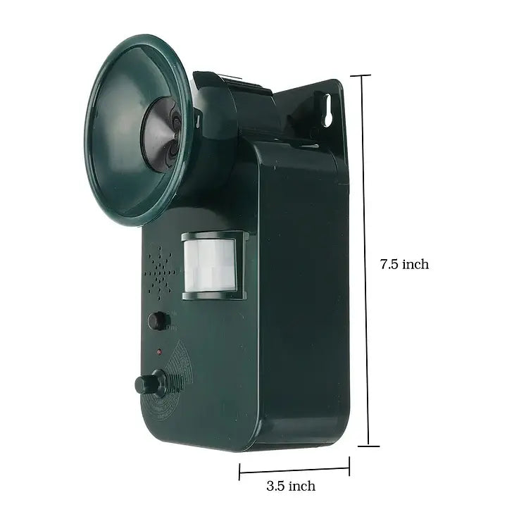 Outdoor Ultrasonic Animal Repeller with Motion Sensor and Flashing Light, Battery Powered Avento Goods