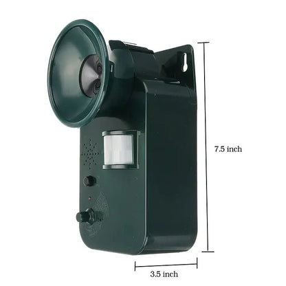 Outdoor Ultrasonic Animal Repeller with Motion Sensor and Flashing Light, Battery Powered Avento Goods