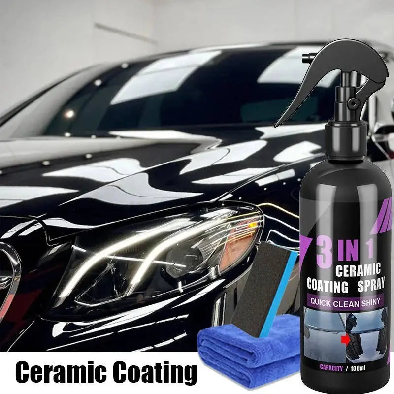 Ceramic Car Coating with Hydrophobic Finish and Spray-Wipe Use, 12-Month Protection Avento Goods