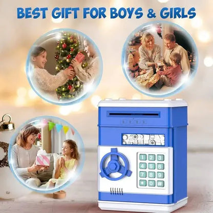 Electronic Piggy Bank with Auto Bill Intake and Password Lock, Voice Prompts, LED Screen Avento Goods