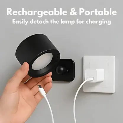 Rechargeable Wall Light Magnetic 360° Ball Joint and Touch Control, USB Type C Avento Goods