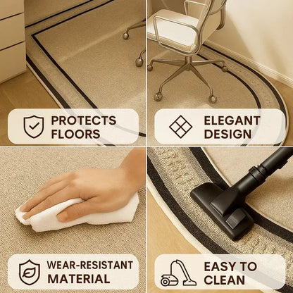 Chair Mat with Non-Slip Backing and Short Pile Surface for Hardwood Floors Avento Goods