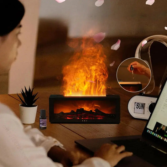 Humidifier and Air Purifier with Flame Effect, Aromatherapy Tray for Small Rooms Avento Goods