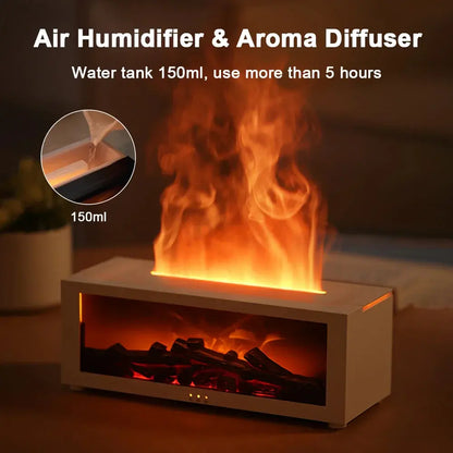 Humidifier and Air Purifier with Flame Effect, Aromatherapy Tray for Small Rooms Avento Goods