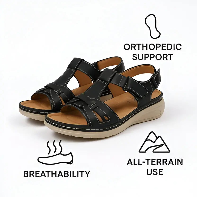 Women's Comfort Sandals with Contoured Footbed and Adjustable Straps, Cushioned Midsole Avento Goods