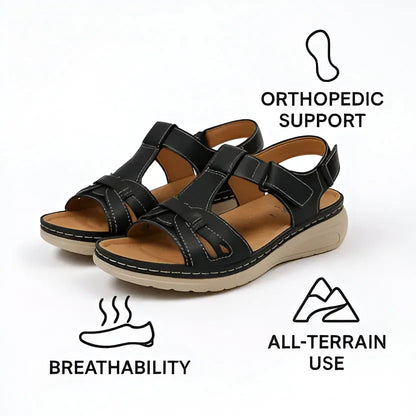 Women's Comfort Sandals with Contoured Footbed and Adjustable Straps, Cushioned Midsole Avento Goods