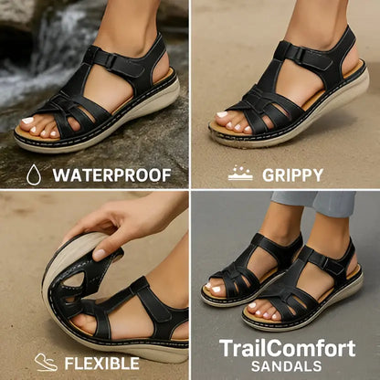 Women's Comfort Sandals with Contoured Footbed and Adjustable Straps, Cushioned Midsole Avento Goods