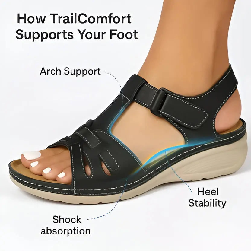 Women's Comfort Sandals with Contoured Footbed and Adjustable Straps, Cushioned Midsole Avento Goods