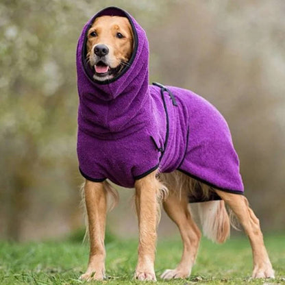 Dog Winter Coat with Insulated Lining and Reflective Strips, Harness-Friendly Opening