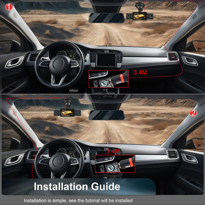 Car Dash Cam 4-Channel with Night Vision and Built-in WiFi, Front Rear Side Recording Avento Goods