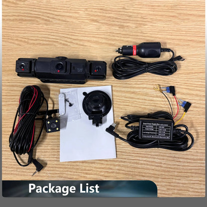 Car Dash Cam 4-Channel with Night Vision and Built-in WiFi, Front Rear Side Recording Avento Goods