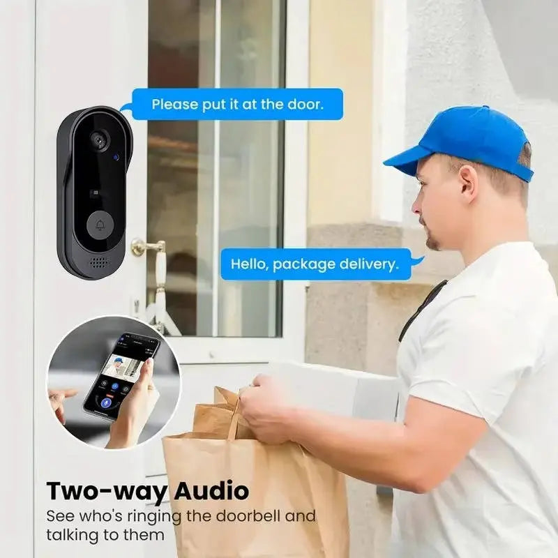 Smart Video Doorbell with Local Storage and HD Night Vision, Two-Way Talk Avento Goods