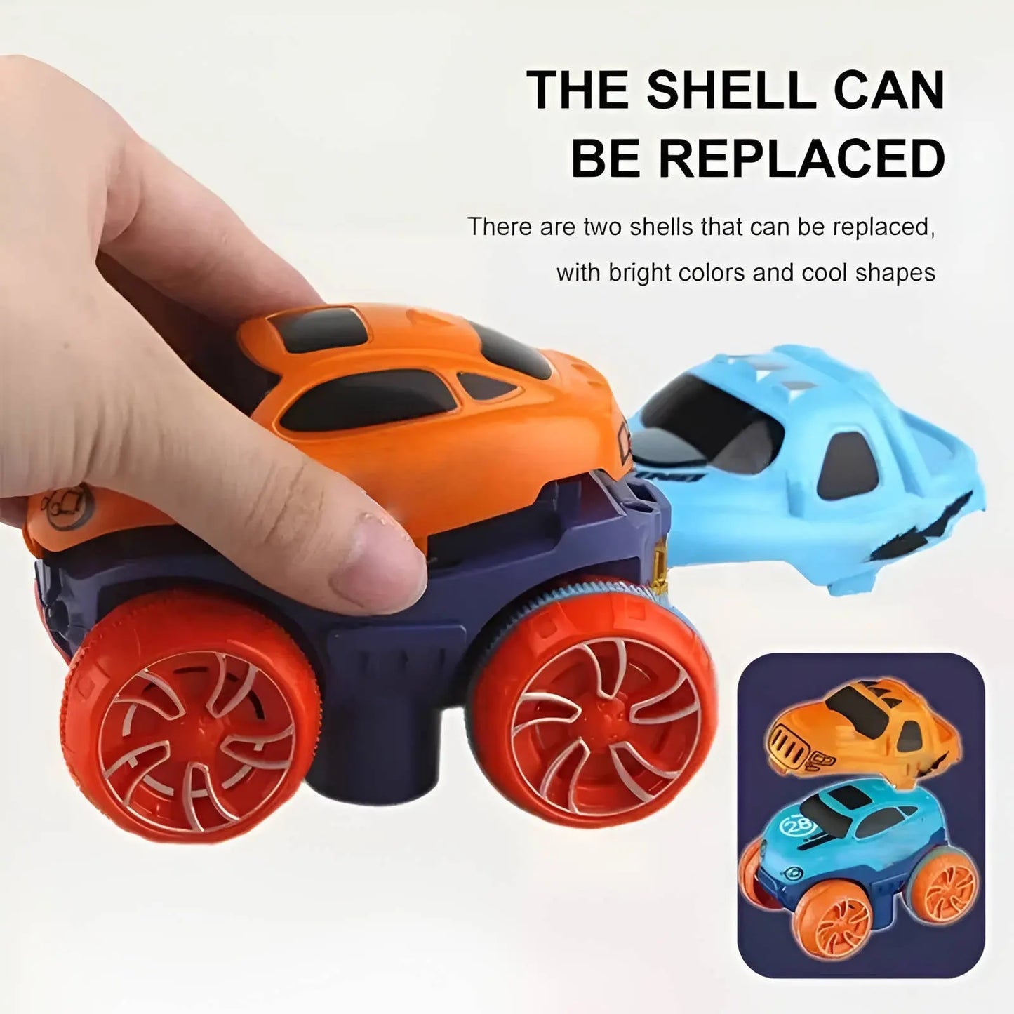 Kids Race Track with Glow-in-the-Dark LED and Flexible Track Segments, Anti-Tip Car Avento Goods