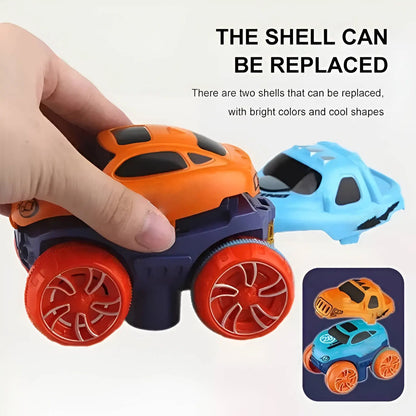 Kids Race Track with Glow-in-the-Dark LED and Flexible Track Segments, Anti-Tip Car Avento Goods
