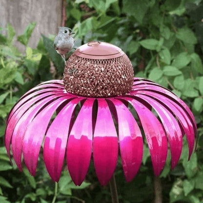 Bird Feeder with Top-Fill Lid and Weather-Resistant Metal Dish, Hanging Hook Included
