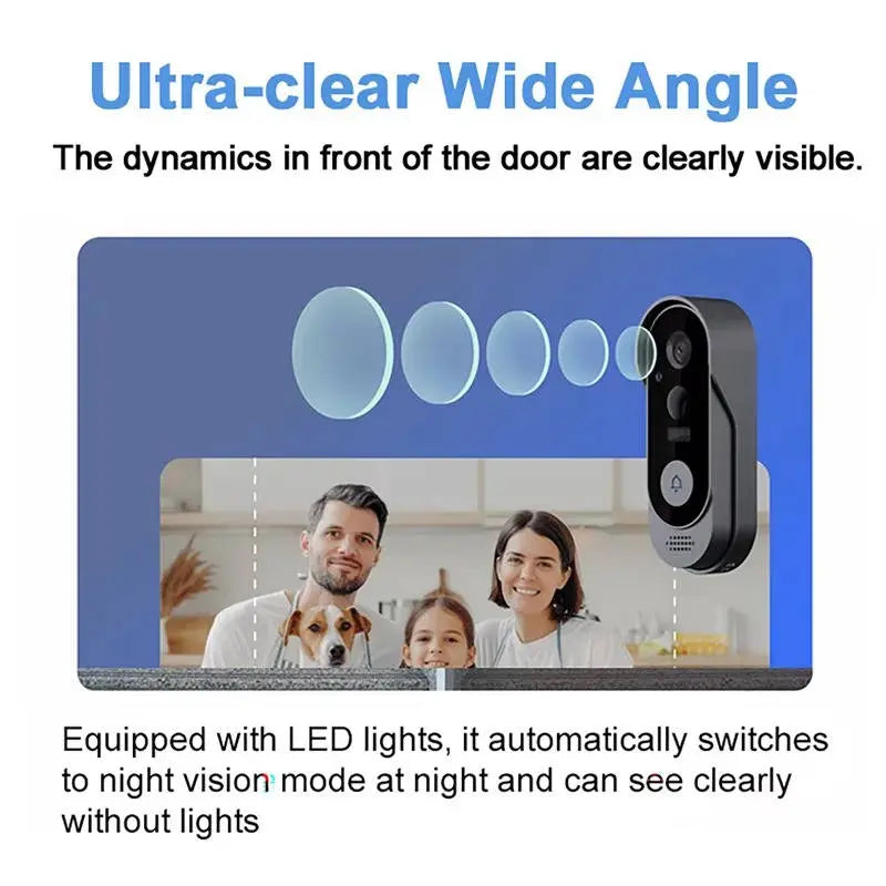 Smart Video Doorbell with Local Storage and HD Night Vision, Two-Way Talk Avento Goods