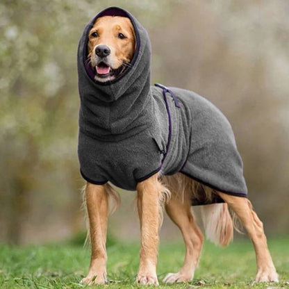Dog Winter Coat with Insulated Lining and Reflective Strips, Harness-Friendly Opening