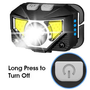 Rechargeable LED Headlamp with Motion Sensor and 1200 Lumen Output, 2-Pack Avento Goods