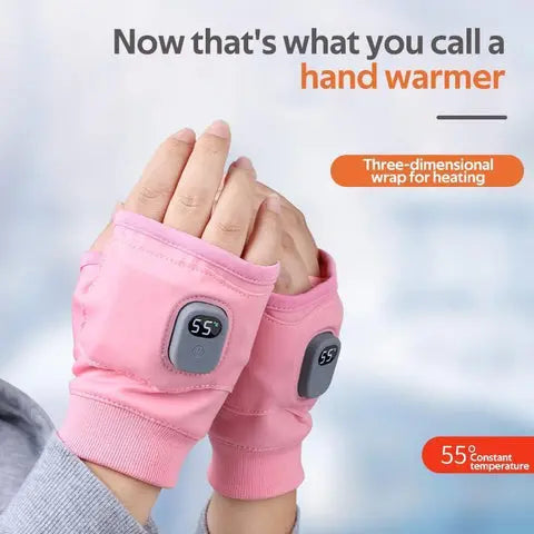 Heated Fingerless Gloves with USB-C Charging and 3 Heat Levels, 1800mAh Battery Avento Goods