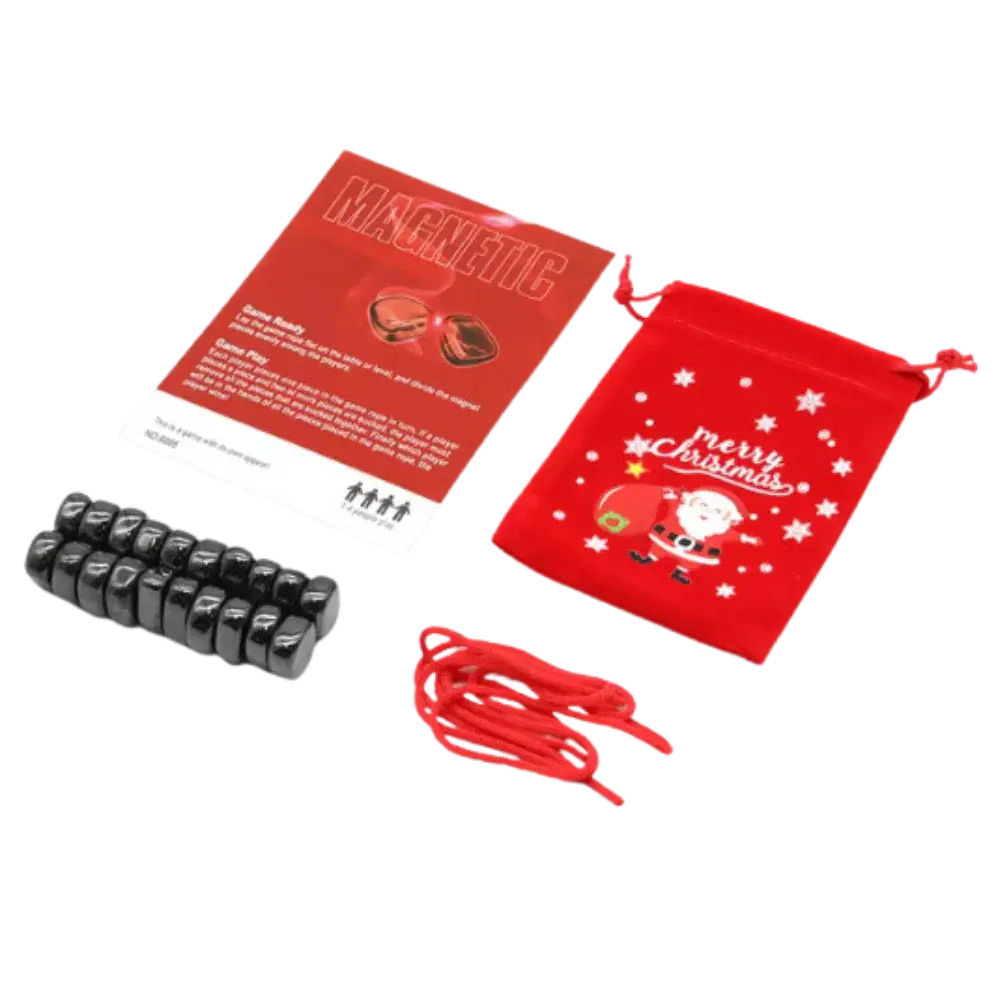 Magnetic Strategy Game with Rope Boundary and 20 Magnetic Tokens, Portable Storage Bag Avento Goods