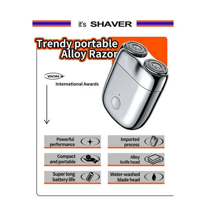 Men's Electric Shaver with Magnetic USB Charging and Stainless Steel Blades, Wet Dry Avento Goods