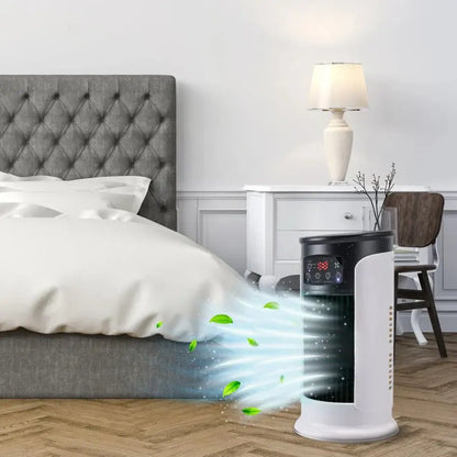 Portable Evaporative Cooler with 300ml Water Tank and 6-Speed Fan, Quiet 8-Hour Timer Avento Goods